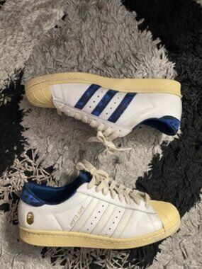 adidas Superstar 80s BAPE x Undefeated White Sz 9